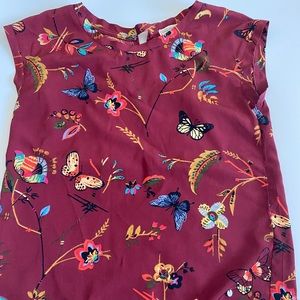 Abercrombie butterfly blouse